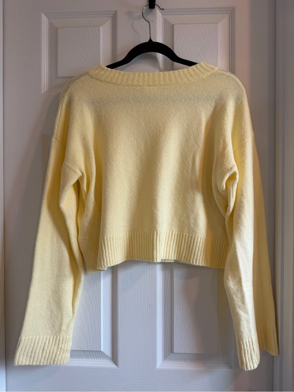 Abound Butter Yellow Cropped Crewneck Sweater
